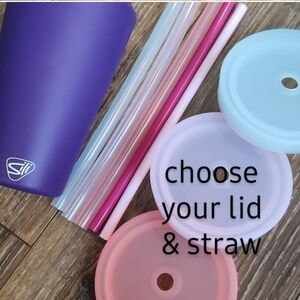 NWOT Silipint 16 oz Straw Tumbler Purple Pint